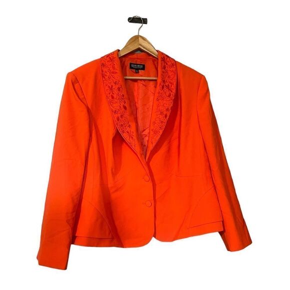 John Meyer Collection Women’s Size 24 Blazer Orange Workwear Cocktail Jacket - Picture 11 of 11